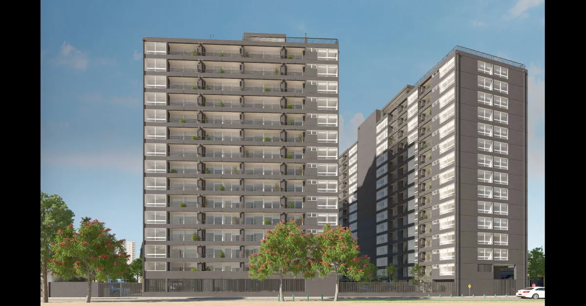 Perspectiva del Condominio Francisco Zelada en Estación Central
